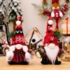 2Pcs Santa Claus Ornament Dekoration Weihnachten Gnome Puppe Neue Jahr Weihnachten Geschenk Paar Ornament Spazierstock Weihnachten Puppen