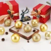 Goldene Weihnachtskugeln, Weihnachtsbaum-Dekoration, Anhänger für Ornamente, Kugel, Weihnachts-Hängebaum-Anhänger, Home-Party-Dekoration 2025,