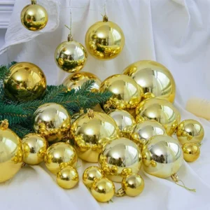 Weihnachtskugeln Gold Silbrig Rot Weihnachtsbaum Ornamente Weihnachten Hängender Baum Anhänger Home Party Weihnachtsbaum Kugeln Dekorationen