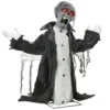 Halloween-Dekoration, Totenkopf/Zombie, beweglich, Bewegungssensor, LED und Ton, 75 cm