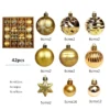 Weihnachten 3-6 cm Boxed Ball Anhänger 42 Stücke/44 Stücke Farbe Weihnachtsbaum Ball Dekoration Set Kreative Urlaub Geschenke für Freunde 4