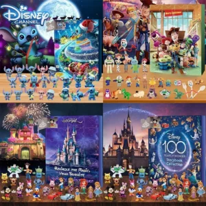 Disney Weihnachts stich Mickey Mouse Geschenk box Kinder 24 Tage Weihnachten Advents kalender Spielzeug Geschichte Yoda Anime Figur Spielzeug Kinder Geschenk