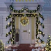 Weihnachts kranz für Haustür rot hängende Girlande Ornamente Weihnachts schmuck für Home Party Dekor 2024 Neujahr Navidad 5