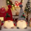 1 ~ 4 stücke 2025 Weihnachten Puppe Elf Gestrickte Gnome mit Led Nachtlicht Weihnachten Dekorationen für Zuhause Weihnachten navidad Neue Jahr 2025 Geschenk 2