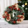 30CM Weihnachten Dekoration Girlande Haustür Fenster Dekoration Weihnachten Kranz Anhänger Ornament Navidad Neue Jahr Party Liefert 5