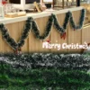 Weihnachten grünes Zuckerrohr-Lametta-Band für Baumkranz, hängende Verzierung, Weihnachtsfeier, Dekoration, Band, Girlande für Kaminsims, Tür, Fenster 3