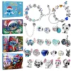 24 Stück Disney Stitch Weihnachten Adventskalender Armbänder Anime 24 Tage Weihnachten Countdown-Kalender Diy Schmuckherstellung Kit Mädchen Geschenk