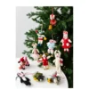 Gefilzter Weihnachtsbaumschmuck, Schlüsselanhänger, Anhänger, handgefertigter Wolltier-Anhänger, Urlaub, saisonale Dekoration, Ornamente, festliche Party 2