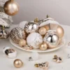 42PCS 6CM Weihnachten Ball Champagner Weihnachten Baum Hängen Anhänger Ornamente 2025 Weihnachten Home Dekoration 2026 Neue jahr Party Geschenke 3