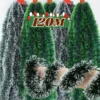 Weihnachten Band Girlande Weihnachtsbaum Folie Pull Blume Bänder Ornamente Grün Zuckerrohr Lametta Hochzeit Party Dekoration Lieferungen