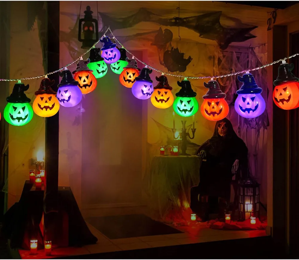 Kürbis-Lichterkette für Ostern, Halloween, Weihnachten, Raumdekoration, RGB-Lichterkette, Innenlampen, Außendekor-Lichter 3