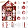70 teile/los Mix Set Weihnachts baums chmuck Ornamente Runde Weihnachts kugeln Weihnachten nach Hause hängen Anhänger Noel Neujahr 2025 2
