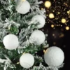 54/6PCS Schaum Weihnachten Bälle Weihnachten Baum Hängen Anhänger Weiß Schneeball Hochzeit Neue Jahr Party Hause Dekorationen ball Ornament 4