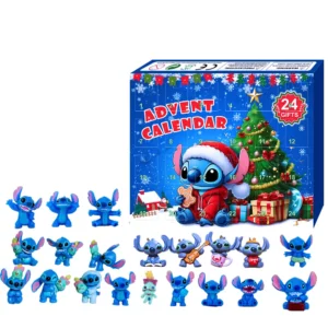 Kawaii Anime Figuren Blind Box Weihnachtsgeschenk Junge Mädchen Spielzeug Stich Weihnachten Adventskalender Box Zubehör Lilo & Stitch Modell Puppe