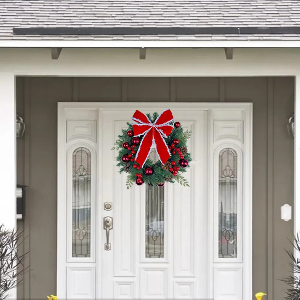 Weihnachts kranz für Haustür rot hängende Girlande Ornamente Weihnachts schmuck für Home Party Dekor 2024 Neujahr Navidad 3