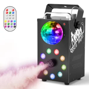 U'King 700W Nebelmaschine Drahtlose Fernbedienung Effekt Fogger 3in1 LED RGB Bühnenlicht Nebelmaschine DJ Disco Party Halloween
