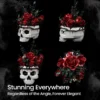 SupreOwls Bausteine-Set mit Totenkopf-Blumen, Gothic-Rosen, Blumenstrauß, Spielzeug, Skelett, Pflanzgefäß, Blumendekoration, Halloween-Geschenke für Erwachsene 5
