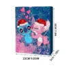 24 Stück Disney Stitch Anime Figur Weihnachten 24 Tage Adventskalender Cartoon Modell Kinder Party Spielzeug Puppe Jungen Mädchen Festival Geschenke 4
