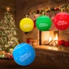 24 Zoll Weihnachtsbaumschmuck Bälle Riesige aufblasbare Weihnachtskugeln Outdoor Weihnachtsdekorationen PVC 60 cm Schneemannbälle 2