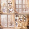 Cartoon Weihnachtsmann Schneemann Schneeflocke Weihnachten Wandaufkleber Glasfenster Elektrostatische Wandtattoos PVC Aufkleber Home Room Decor 3