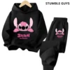 Kinder Hoodies Stich Kawaii Mode Pullover Sweatshirt Anime Trucksuit Manga Cartoons Mädchen Junge Kinder Herbst Casual Kleidung 4