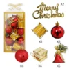 Weihnachtsbaumkugeln, Ornament, rotes Roségold, zum Aufhängen, mehrfarbiger Kugel-Anhänger, 2026, Weihnachtsdekoration für Zuhause, Neujahrsgeschenke 6