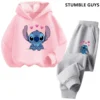 Aloha Stitch Sweatshirt Hoodies Mode Pullover Anime Hoody Cartoons Mädchen Junge Kinder Langarm Freizeitkleidung Stitch Trucksuit 3