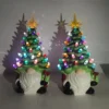 6,3 Zoll leuchtende Zwerg-Weihnachtsbaumschmuck, mehrfarbige Lichter, Keramik-Weihnachtszwerg, gesichtslose Puppe, Schreibtischdekoration 4