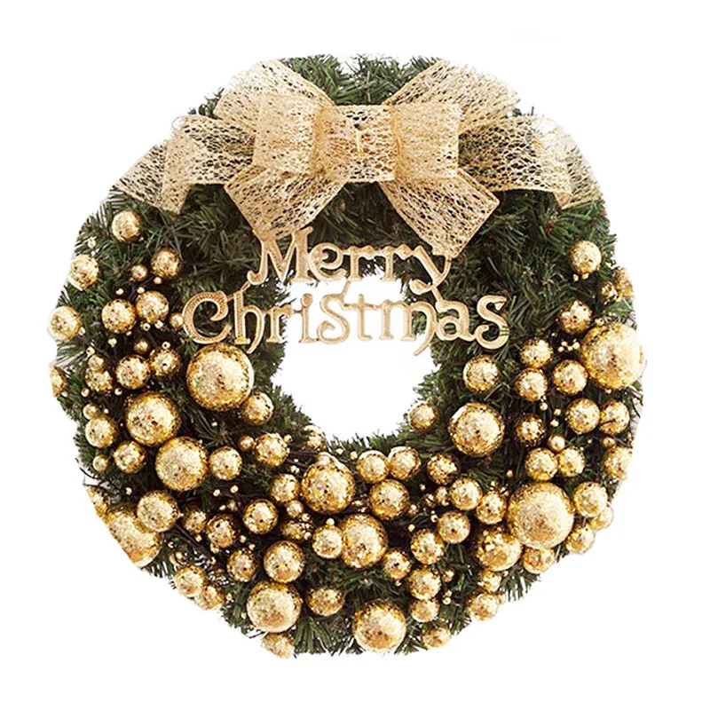 Heißer verkauf Weihnachten kranz 30CM40cm rattan kranz tür hängen einkaufszentrum hotel fenster Weihnachten dekoration 5