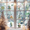9 teile/satz Weihnachten Fenster Aufkleber Santa Claus Weihnachten Baum Schneeflocke Glas Aufkleber Neue Jahr Dekoration Elektrostatische Aufkleber 2
