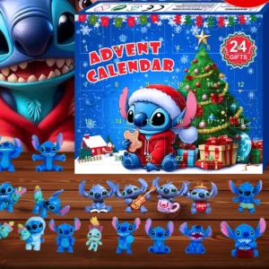 Disney Zubehör Stich Weihnachten Advents kalender Kind Spielzeug Blind Box Lilo & Stich Modell Puppe Anime Figuren Weihnachts geschenk