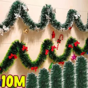 Weihnachten Lametta Girlanden Dekoration Bar Tops Band Girlande mit Schleife Weihnachtsbaum Ornamente Party Home Decor Anhänger Prop