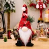 2Pcs Santa Claus Ornament Dekoration Weihnachten Gnome Puppe Neue Jahr Weihnachten Geschenk Paar Ornament Spazierstock Weihnachten Puppen 3