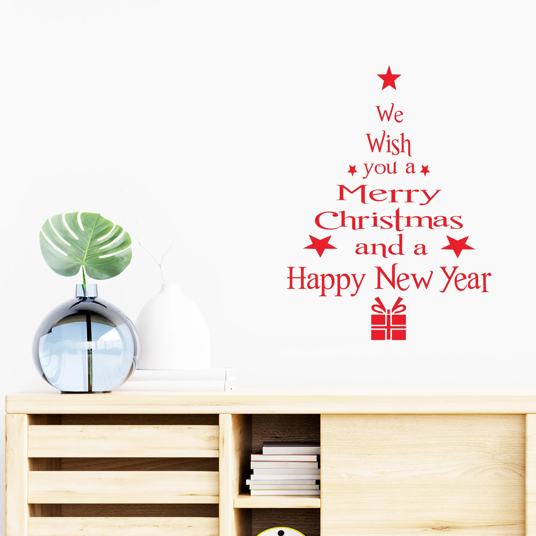 1pc Frohe Weihnachten Fenster Wanda uf kleber Neujahr kreative Abziehbilder wasserdicht Segen Weihnachts baum Haushalt Dekoration Aufkleber 4