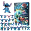 Disney Spielzeug Stich Adventskalender Weihnachten Countdown-Kalender Actionfigur Modell Puppen Spielzeug Geschenk für Kinder