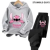 Kinder Hoodies Stich Kawaii Mode Pullover Sweatshirt Anime Trucksuit Manga Cartoons Mädchen Junge Kinder Herbst Casual Kleidung 5