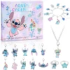 Disney Stitch Weihnachts-Adventskalender, Blindbox-Armbänder, 24-Tage-Weihnachts-Countdown-Kalender, Halskette, DIY-Schmuckset, Geschenk für Mädchen 2