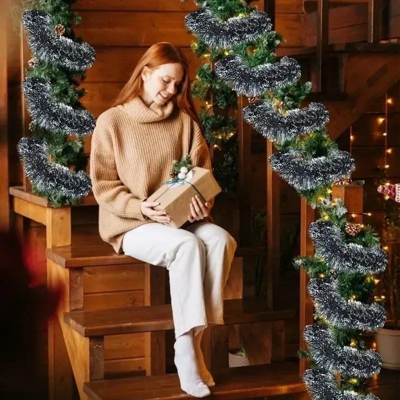 Weihnachten Grün Zuckerrohr Lametta Bänder Simulierte Madde Hochzeit Party Atmosphäre Dekoration Kranz Weihnachten Baum DIY Hängende Ornamente 4