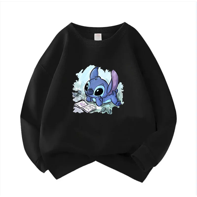 Crech Neck Hoodie Anime Kinder Streetwear Stich Kinder Hoodie Nette Kinder Sweatshirt Manga Kleidung Kind Mädchen Junge Top Hoody 3