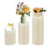 3PCS Hochzeit Party Blumenständer Zylinder faltbar Karton Herzstück Dessert Tisch Säulen Display Ständer 40cm-100cm