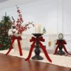 10/20Pcs Samt Band Bögen Weihnachten Baum Ornament Rot Burgund Band Bogen Kranz Indoor Hause Weihnachten Dekoration DIY liefert 6