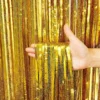 2M Party Hintergrund Vorhänge Glitzer Gold Lametta Fransen Folienvorhänge Hochzeit Geburtstag Party Dekoration Erwachsene Jubiläum Dekor 5