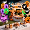 Halloween-Partyzubehör, 55-teiliges Halloween-Party-Set – Happy Halloween Banner, Luftballons, Tortenaufsatz usw., Happy Halloween-Dekorationen 5