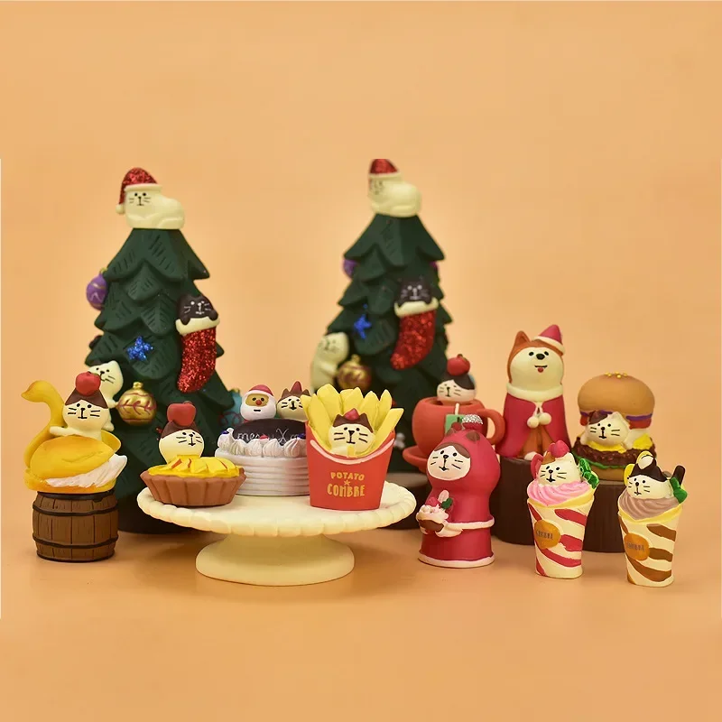 Zakka Japan Frohe Weihnachten Japan Dekor Bücherregal Dekoration Szene Sammlerstück Home Decor Harz Handwerk Japan Miniatur Ornamente 3