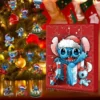 24 Stück Disney Stitch Figur Anime Acryl Modell Weihnachten 24 Tage Adventskalender Box Jungen Mädchen Party Geschenk Kinder Festival Spielzeug 2