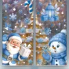 Weihnachten Fenster Aufkleber Winter Schneemann Weihnachtsmann Schneeflocke Elch Statische Aufkleber Glas Ornamente Frohe Weihnachten Dekor 2