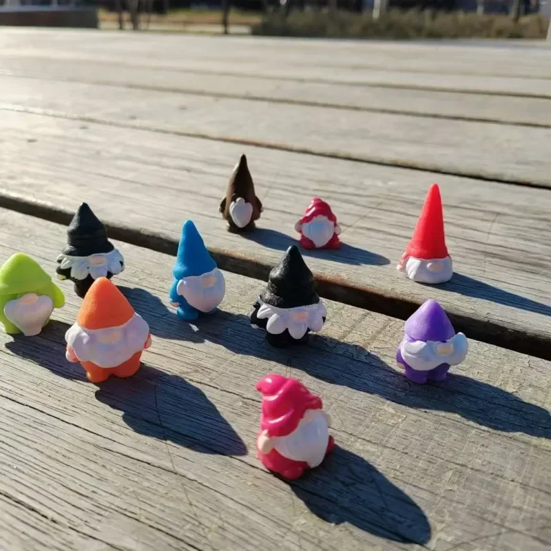 8 Stück Zwerg/Weihnachtsdekoration/Puppenhaus/Miniaturen/süßer/Fee-Gartenzwerg/Moos-Terrarium/Kunsthandwerk/Figur/DIY-Zubehör 5