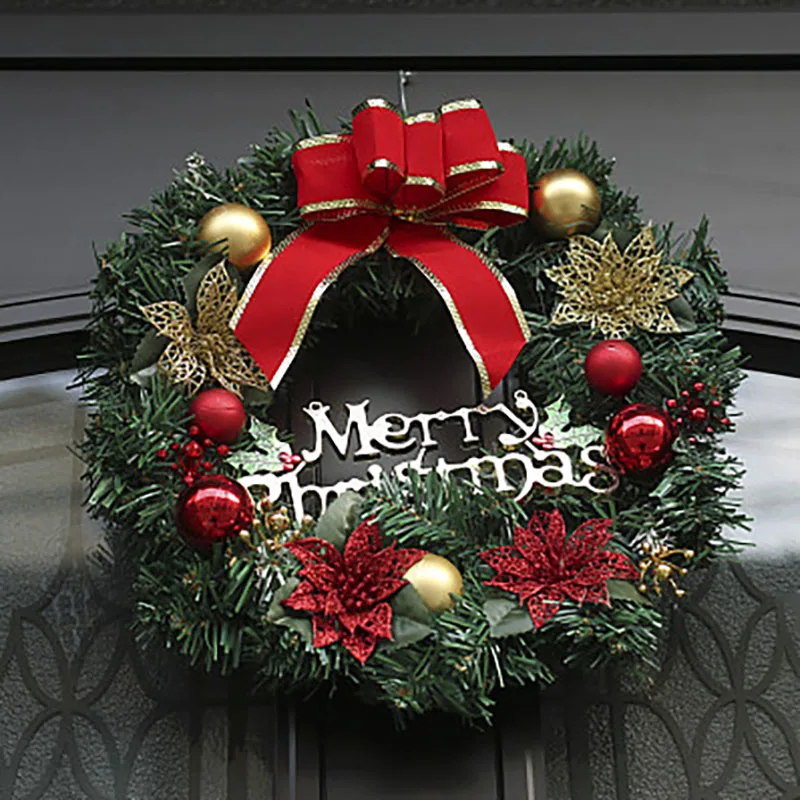 5,5 m Kiefern-Weihnachtsgirlande, dekorativer grüner künstlicher Weihnachtsbaum, Rattan-Banner, Party-Kunststoff-Anhänger, Lametta, hängende Dekoration 2