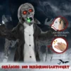 Halloween-Dekoration, Totenkopf/Zombie, beweglich, Bewegungssensor, LED und Ton, 75 cm 1