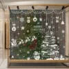 Weihnachten Fenster Aufkleber Set Santa Elch Schneeflocke Glas Cling Aufkleber Weihnachten Dekor